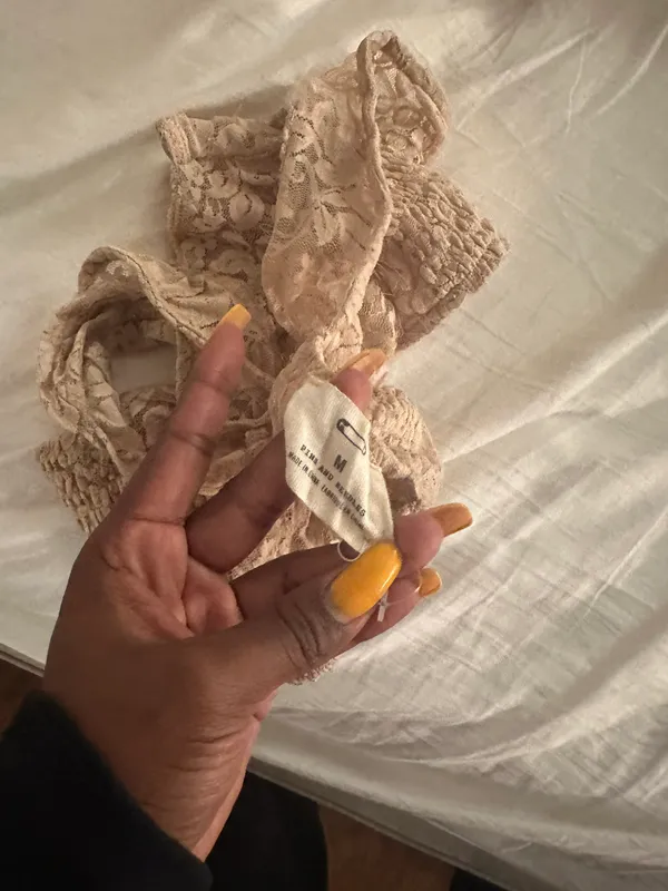 Urban Outfitters Cream lace textured bralette - Image 3