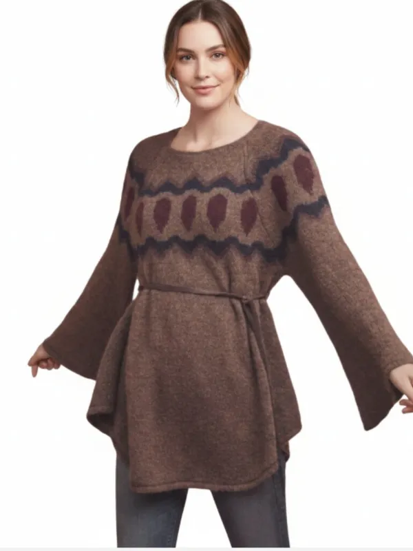 ANTHROPOLOGIE Mohair Wool Blend Sleeping On Snow Sweater-Tunic Women S Boho NWT - Image 2