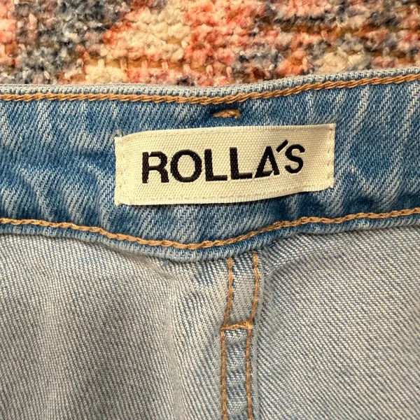 Rollas Eastcoast Flare Jeans Light Blue High Rise Flare Leg Denim Pants Size 31 - Image 5
