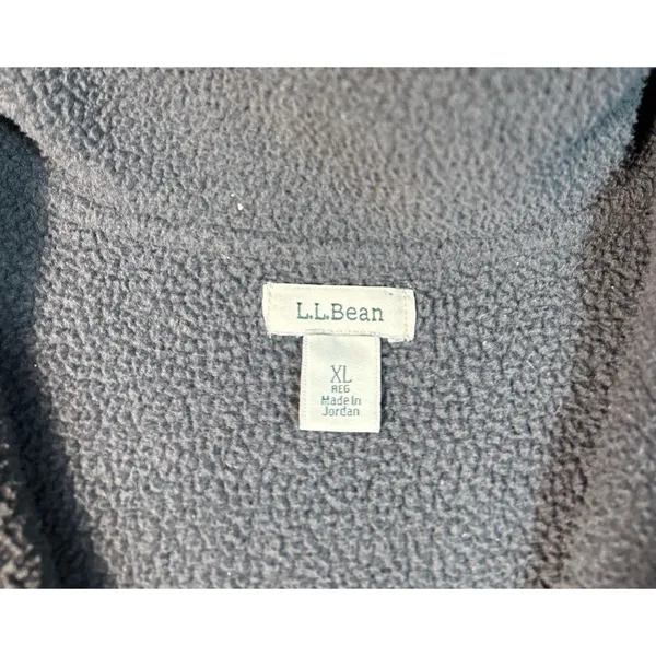 LL Bean Women's Black Gray Colorblock Half Zip Pull‎ over Jacket Size XL - Image 3
