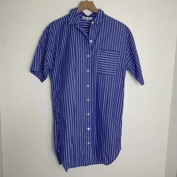 ALEX MILL Kristen Shirtdress in Stripe Mini Button Down XS - Image 2