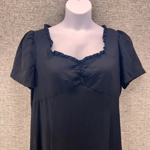 Loft Babydoll Maxi Dress Black‎ 16 - Image 3