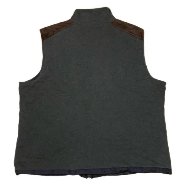 Lauren Ralph Lauren Dark Olive Green + Brown Zip Up Vest size XL‎ - Image 2