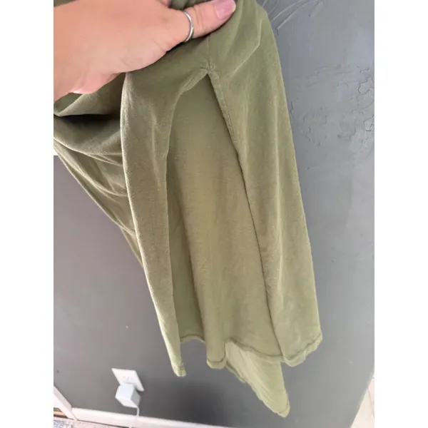 Current Elliott Olive Green Twisted‎ Strap Cotton Midi Tank Dress Size 2 Womens - Image 4