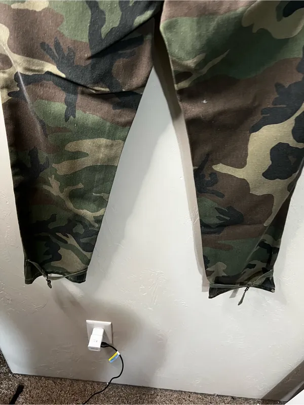 TRAVE Dakota The Big Battle Green Camo Relaxed Trouser Tie Ankle Pants - Image 11