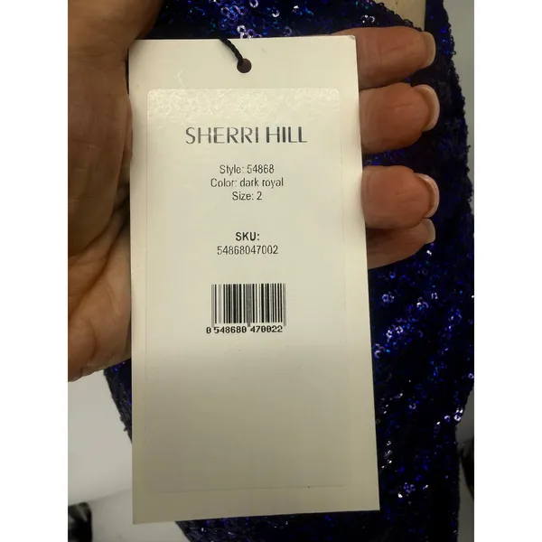 Sherri Hill 54868 Dark Royal Sequin Gown – Size 2‎ – NWT - Image 7