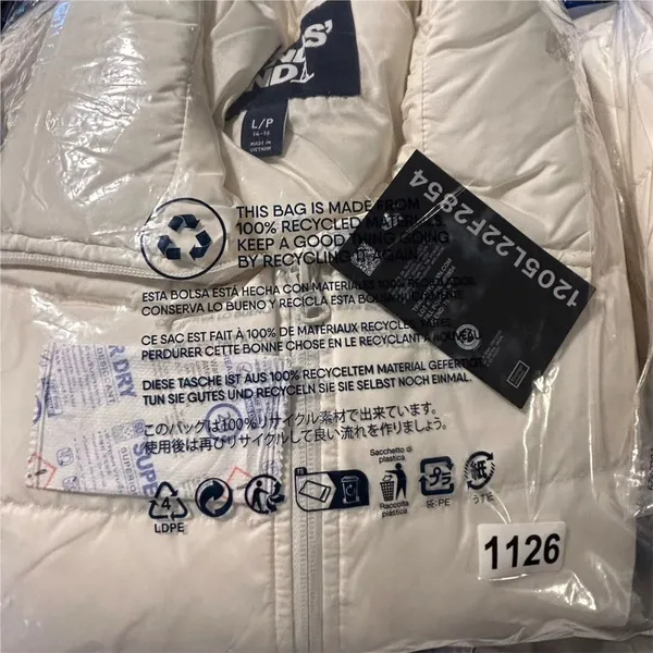 Lands’ End Women's Ivory Down Puffer Vest Size L Petite Lightweight‎ Casu… - Image 8