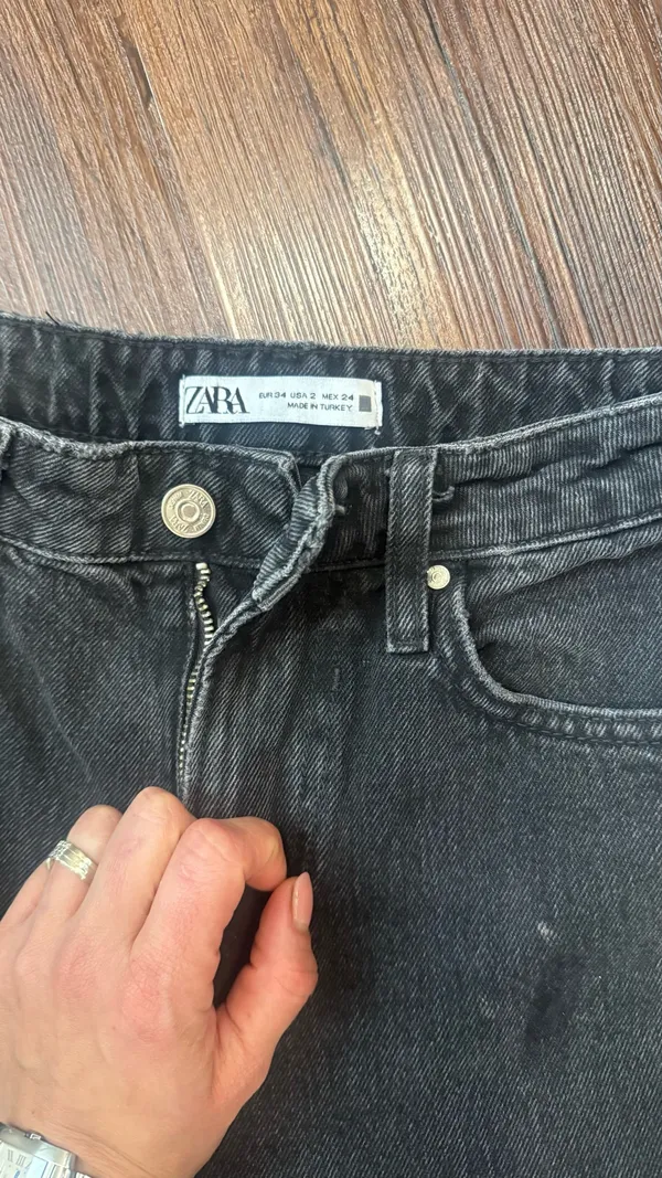Zara wide grey/black sz2  - Image 2