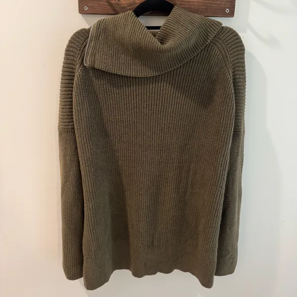 All‎ Saints Kadine Roll Neck Sweater in Military Green Large - Image 7