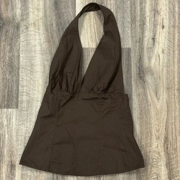 WEWOREWHAT Halter Corset Top Brown Women’s Small - Image 2