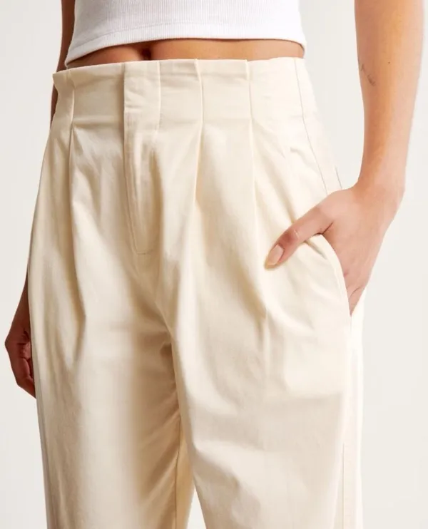 Abercrombie High Rise Tapered Utility Pant Warm Beige Size 25 - Image 2