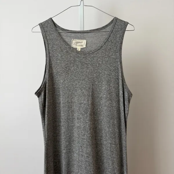 Current Elliott 3 Large Heather Grey Louella Long Tank Dress Sleeveless Maxi - Image 2