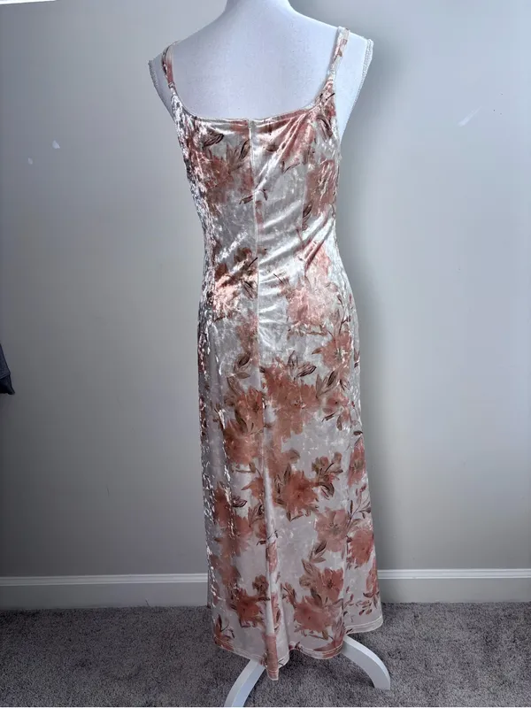 Dazy Floral Crushed Velvet Maxi Dress – Size L, Stunning Occasion Wear - Image 6