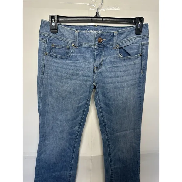 American Eagle Slim Boot Jeans Women’s Sz 8 Stretch W30 L31.5 Light Wash - Image 3