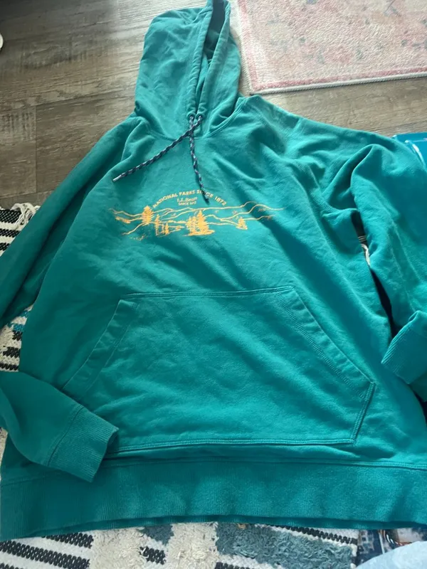 LL‎ Bean medium hoodie Green - Image 2