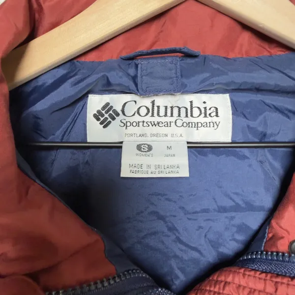 VTG 90s Columbia‎ Women Jacket Small Blue Maroon Colorblock Gorp Windbreaker - Image 5