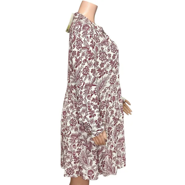SÉZANE Leana Mini Dress, Ghalia Ecru Print, FR42/US10 - Image 9