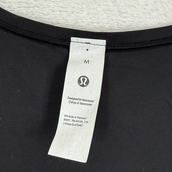 Lululemon Wundermost Nulu Square‎ Neck Sleeveless Bodysuit Black Size M New - Image 2