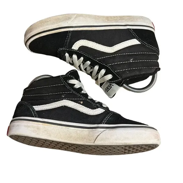 Vans SK8-Hi Black & White High Top Suede‎ Sneakers Men’s 6.0 / Women’s 7.5 - Image 2