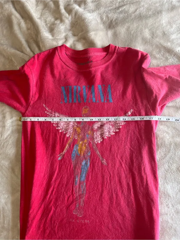NIRVANA Vintage Wash Long Sleeve Band Tee Rock Music Iconic Women’s Sz S EUC - Image 4