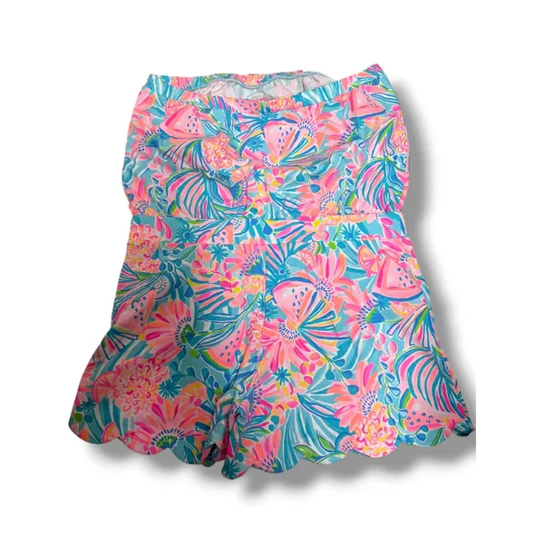 Lilly Pulitzer Jace Romper XL NWT Tropical Punch Strapless Scallop $118 - Image 6