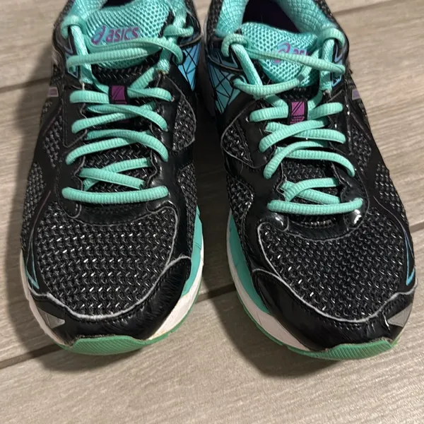 ASICS GT-2000 3 Women's Running Shoes Black Teal Purple‎ T550N Size 9 - Image 3