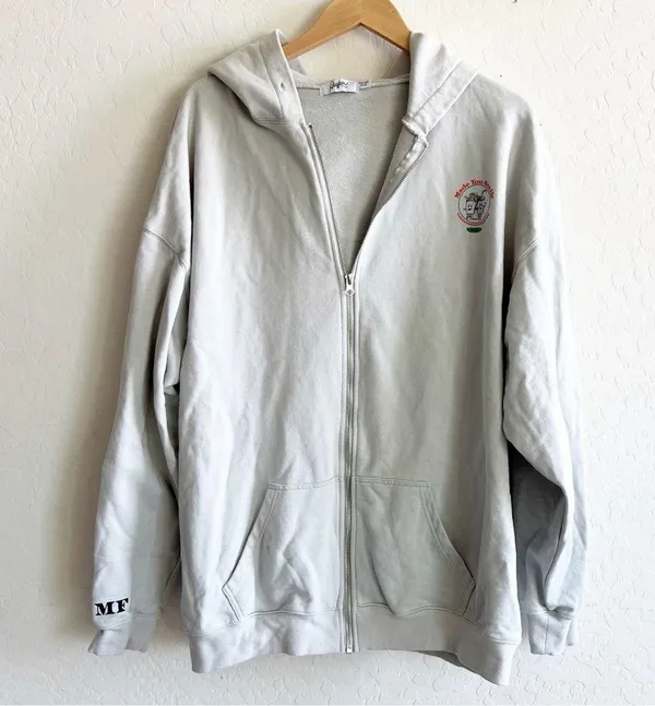 The Mayfair Group Made You Smile Chrome Zip-Up Hoodie - One Size Plus - Image 2