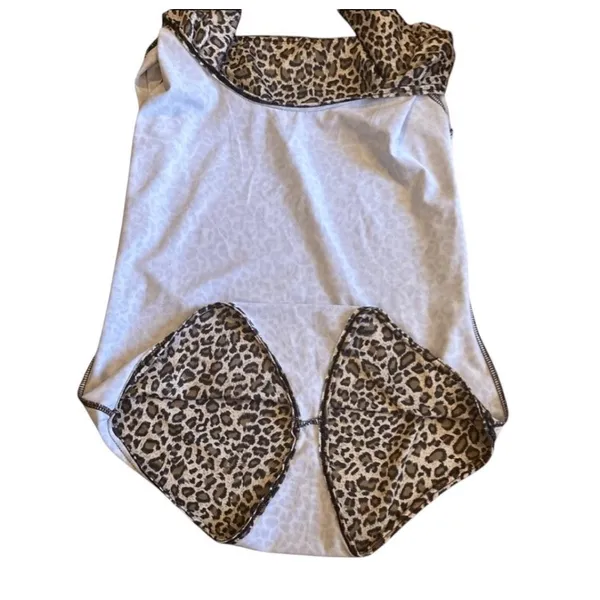 Long Sleeve Bodysuit‎ Womens Leopard Animal Print Scoop Neck Chic Fashion - Image 7