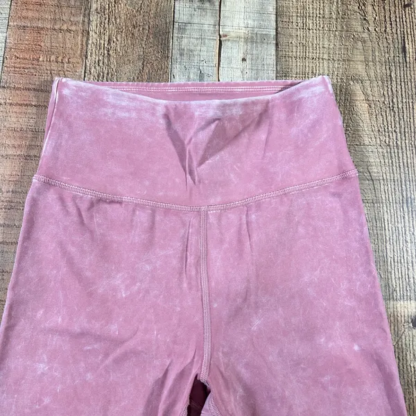 JoyLab Pink Acid Wash Ruffle Hem High Waisted Yoga Leggings Womens XS - Image 4