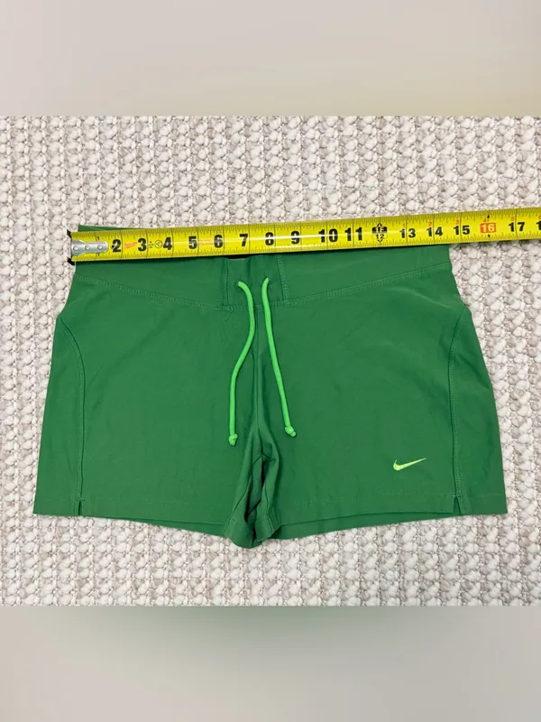 NIKE Vintage dri fit athletic shorts size Small y2k green - Image 6