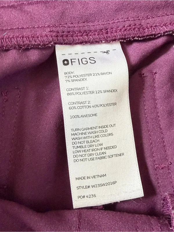 Figs Women’s Zamora High-Rise Jogger Scrub Pants Pull On in Purple XSP - Image 10