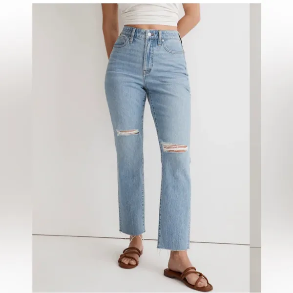 Madewell The Curvy Perfect Vintage Jean Women’s 31 Distressed Blue High Rise - Image 11