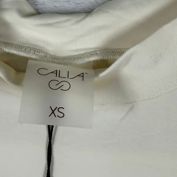 CALIA Womens Swim Tee Rash Guard Light Cream XS Short Sleeve UPF 50+‎ WSA12482 - Image 2