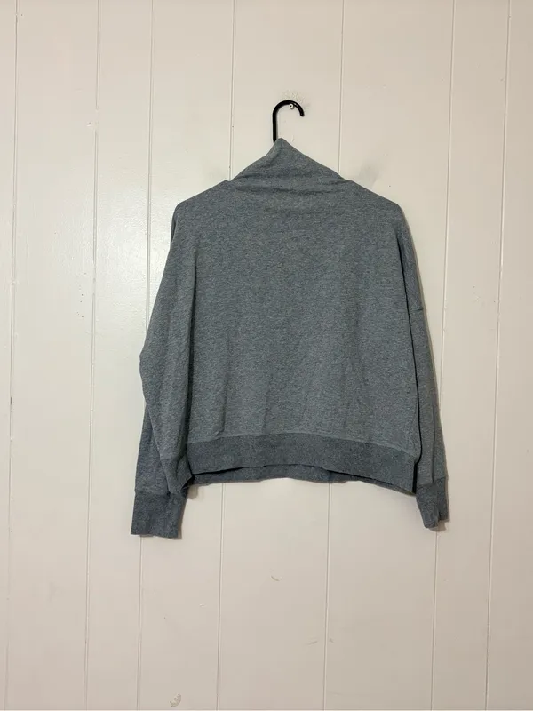 Vuori Cleo Mock Neck Sweatshirt Gray Pullover Relaxed Lounge Athleisure Size S - Image 8