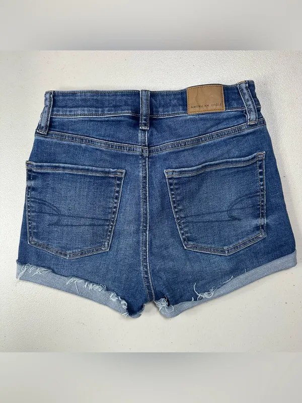American Eagle Outfitters Dark Blue Denim Jean Shorts - Image 2