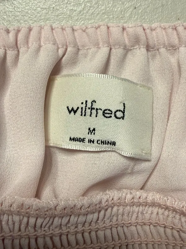 Aritzia Wilfred Genoa Midi Dress Women's Medium Baby Pink Chiffon Formal Wedding - Image 14