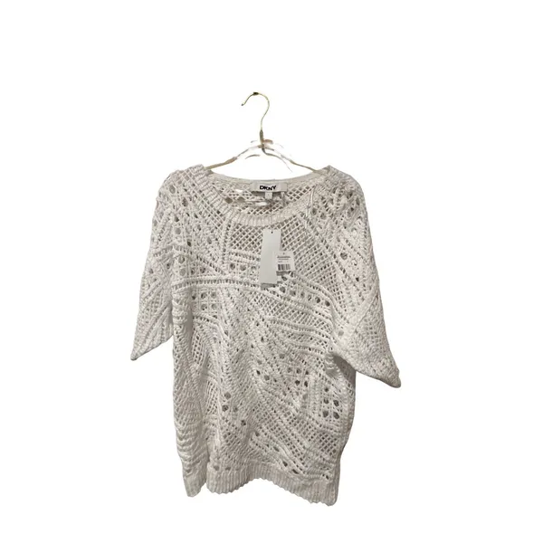 DKNY Cotton‎ Crochet Sweater Size XL - Image 6