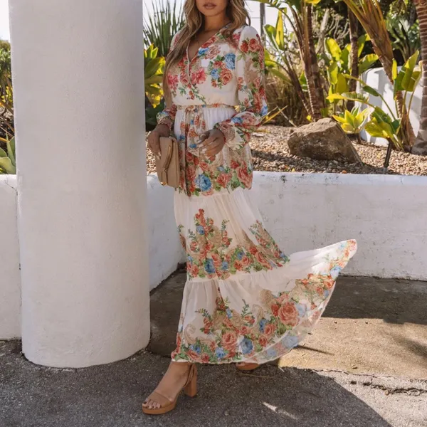 VICI | Joliet Floral Tiered Maxi Dress - Image 7