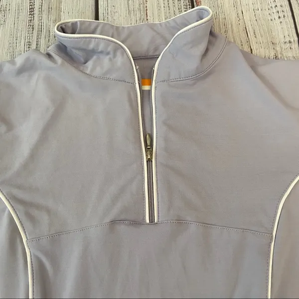 Lucy Lilac Quarter Zip Short Sleeve Athletic Top. - Image 4