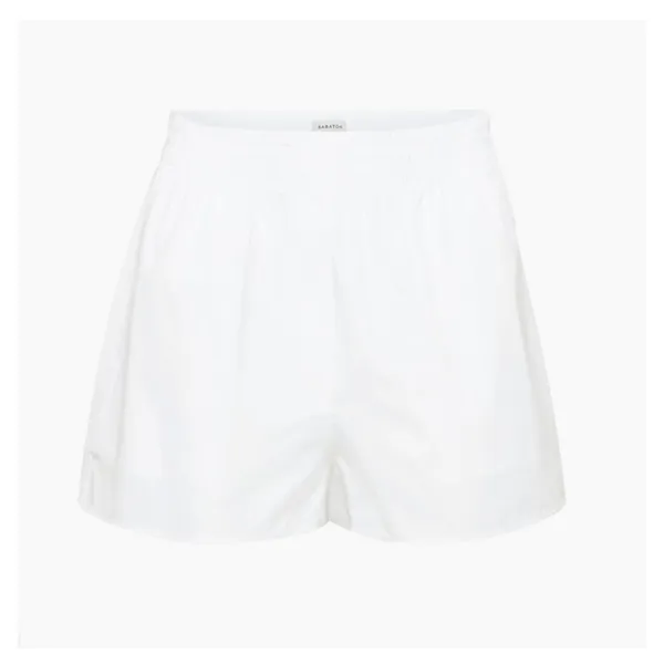 Aritzia Babaton Deakins 3" Shorts Size Medium White Boxer Comfy Casual - Image 3
