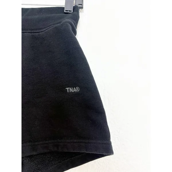 Aritzia TNA Sweatfleece Cozy Fleece Perfect Fit Shorts Size XS Black Loungewear - Image 9