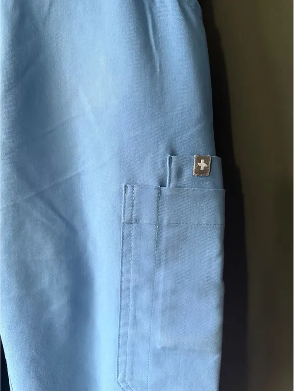 FIGS Technical Collection Light Blue Scrub Pants XXS - Image 7