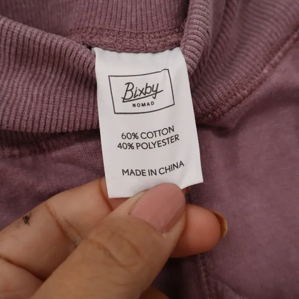 Bixby Nomad Womens Cargo Jogger Pants Dusty Rose Mauve Cotton Blend Size L 12-14 - Image 3