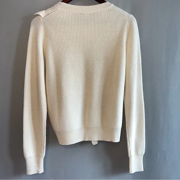 Joie Viviana Ruffle Wool Blend Sweater – Ivory - Image 4