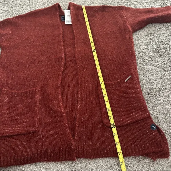 Abercrombie & Fitch Open-Front Cardigan Sweater - Rust Brown - Image 5