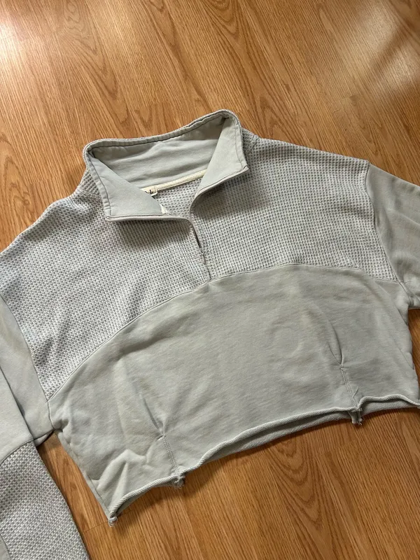 Quarter Zip Cropped POL Top - Image 7