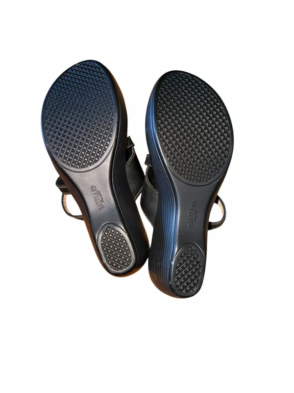 Eastland Black Women's Slip-On Woven Strap Mules Sandals Size 10 W - Image 5