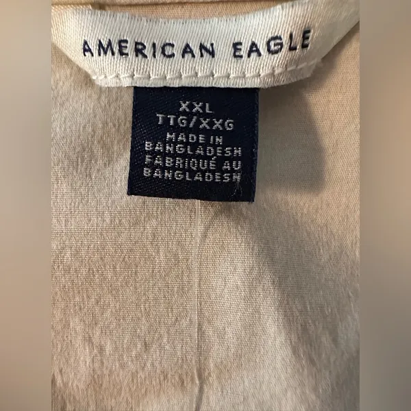 American Eagle Button Down Scalloped Sleeveless Beige Top NWT - Image 4