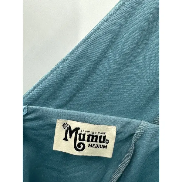 Show Me Your Mumu‎ Womens Blue Maxi Gown Size M Wedding Bridesmaid Event Flutter - Image 8