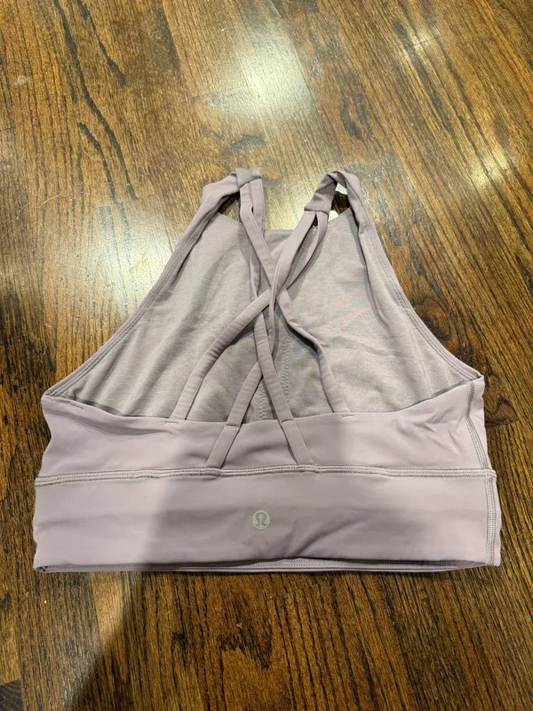 Lululemon High Neck Light Purple Sports Bra - Image 2